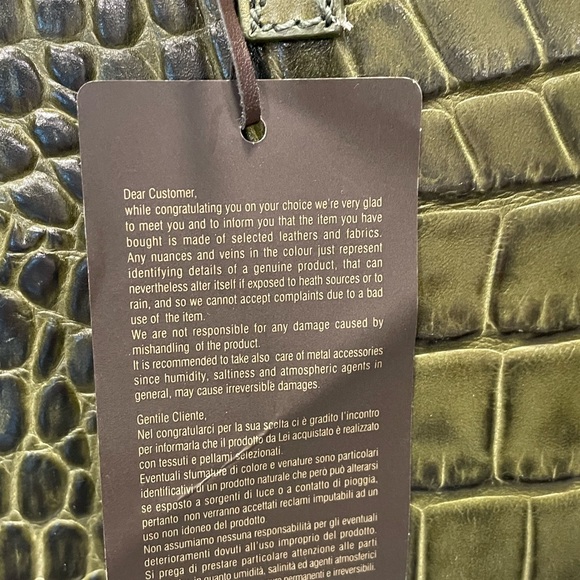 Roberto Cavalli moss green tote - purse NWT - Picture 8 of 15